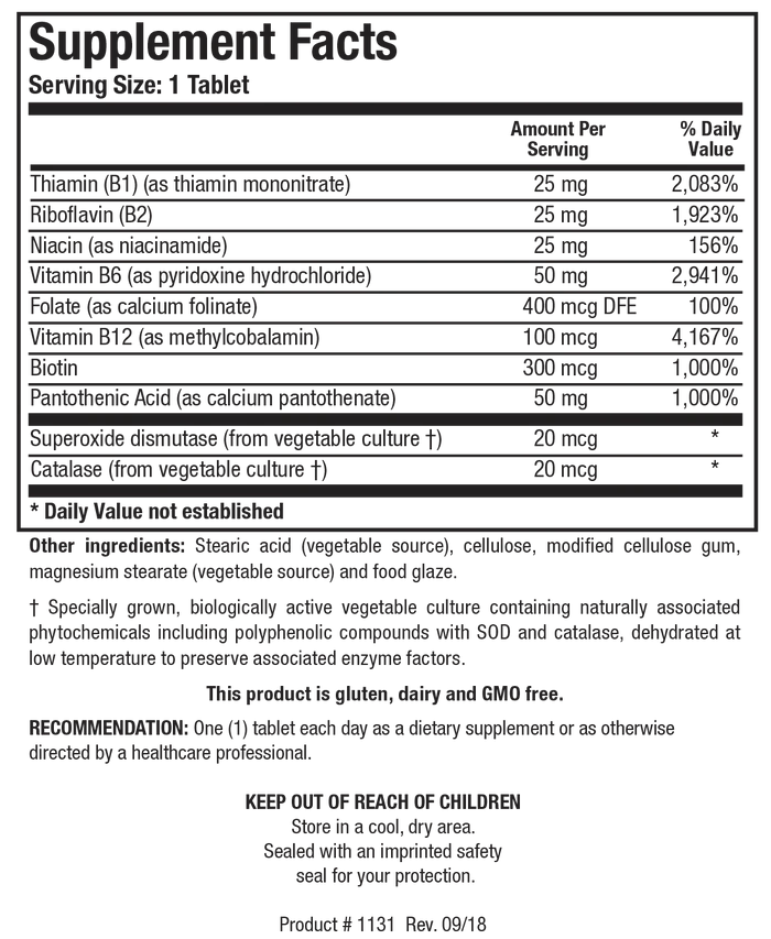 Bio-B Complex 90 tablets Biotics Research