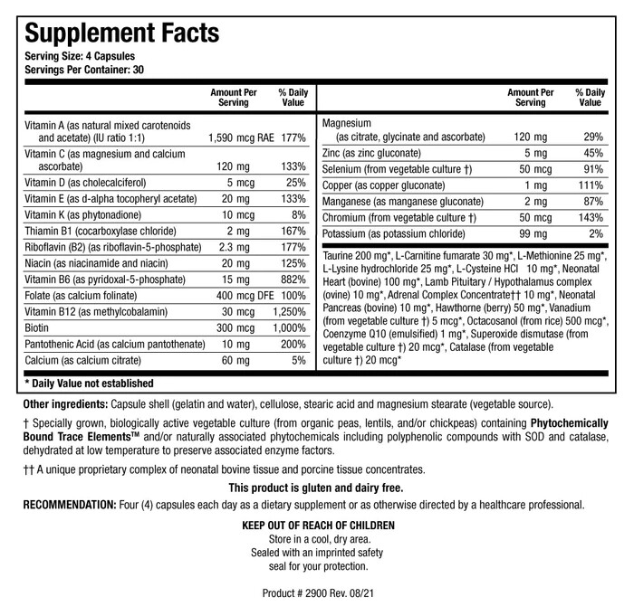 Bio-Cardiozyme Forte 120 capsules Biotics Research