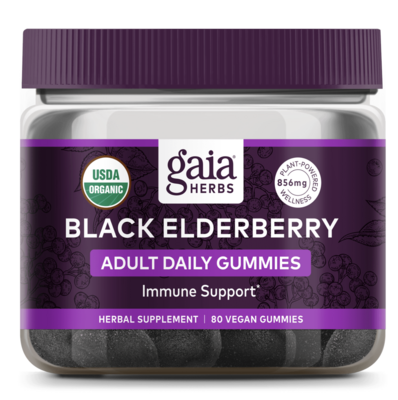 Black Elderberry Adult Daily 80 gummies Gaia Herbs