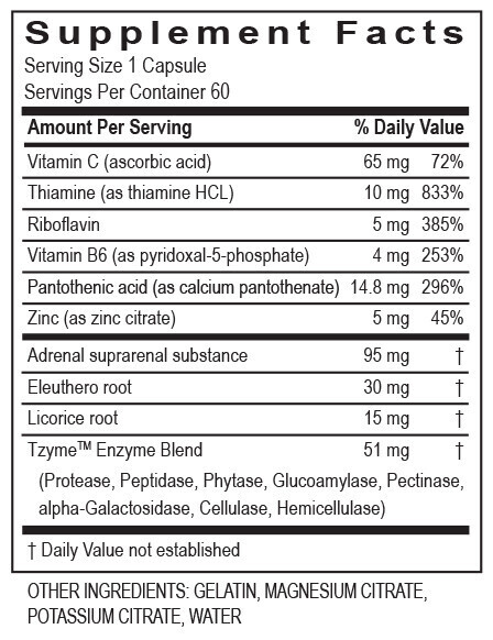Adrenal Complex 60 Capsules Transformation Enzyme