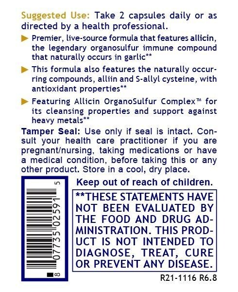 Allicidin 60 capsules Premier Research Labs
