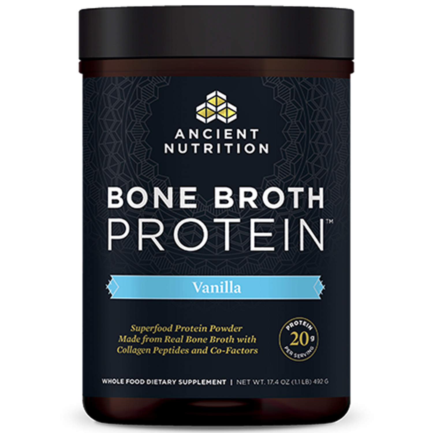 Bone Broth Protein Vanilla 20 servings 492 gr Ancient Nutrition
