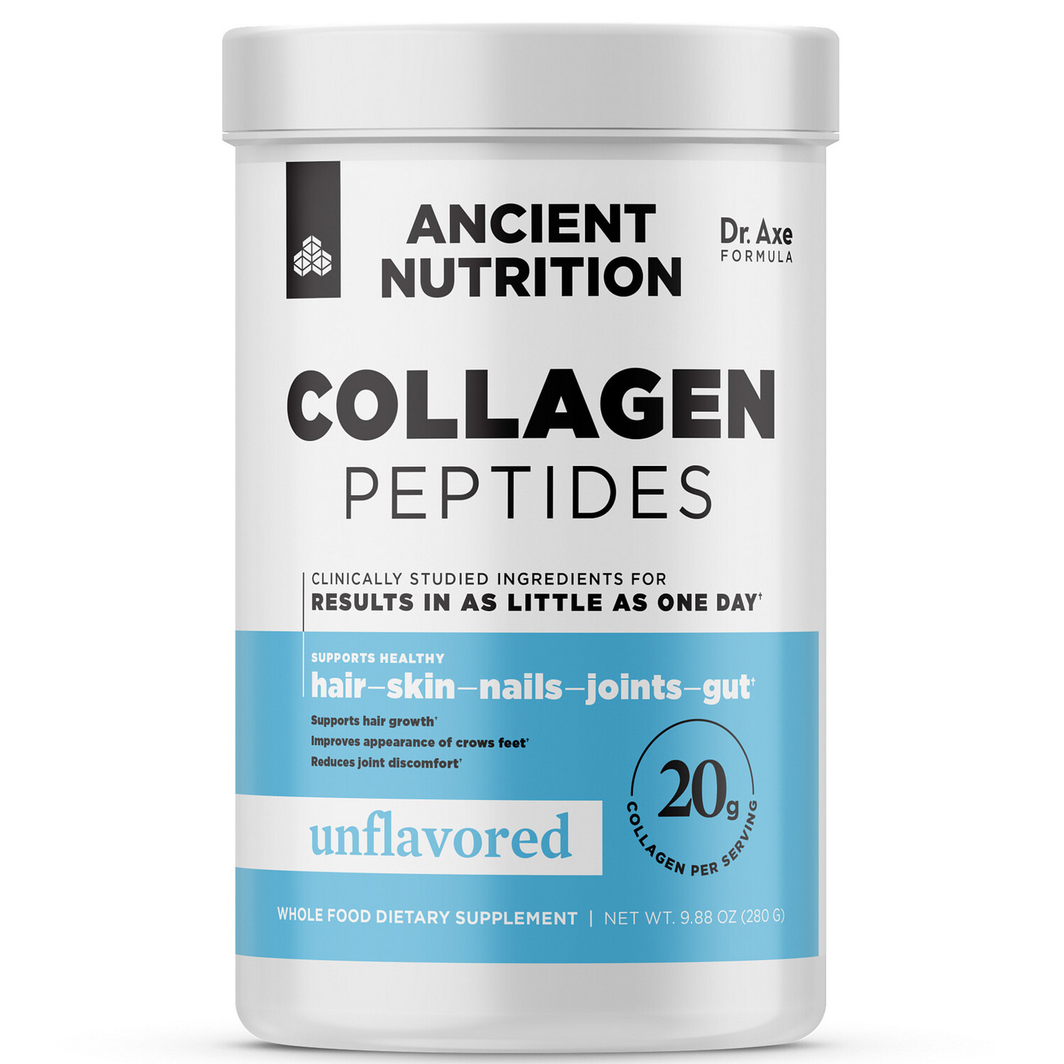 Collagen Peptides - Unflavored 280 gr Ancient Nutrition