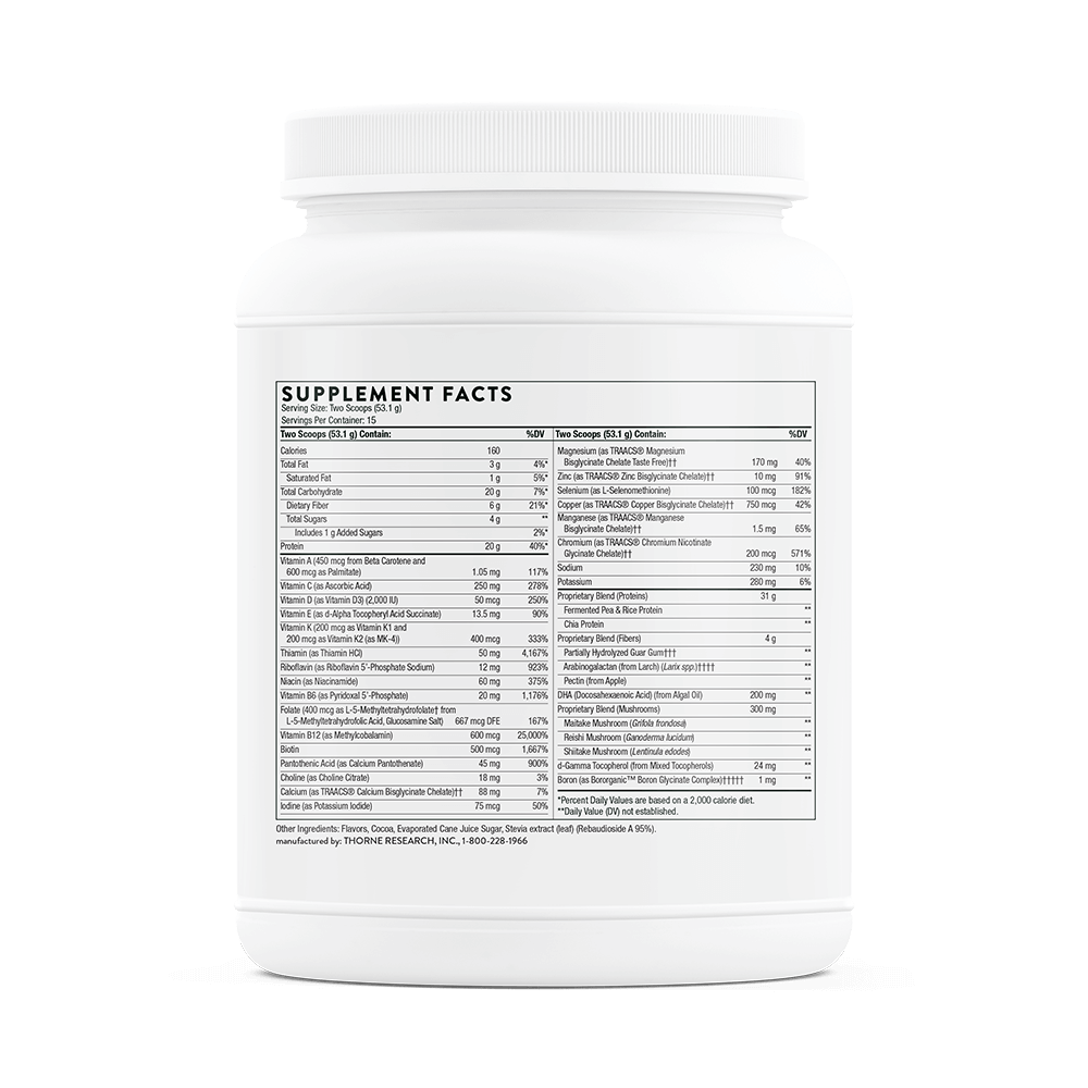 VeganPro Complex Chocolate  796 gr Thorne