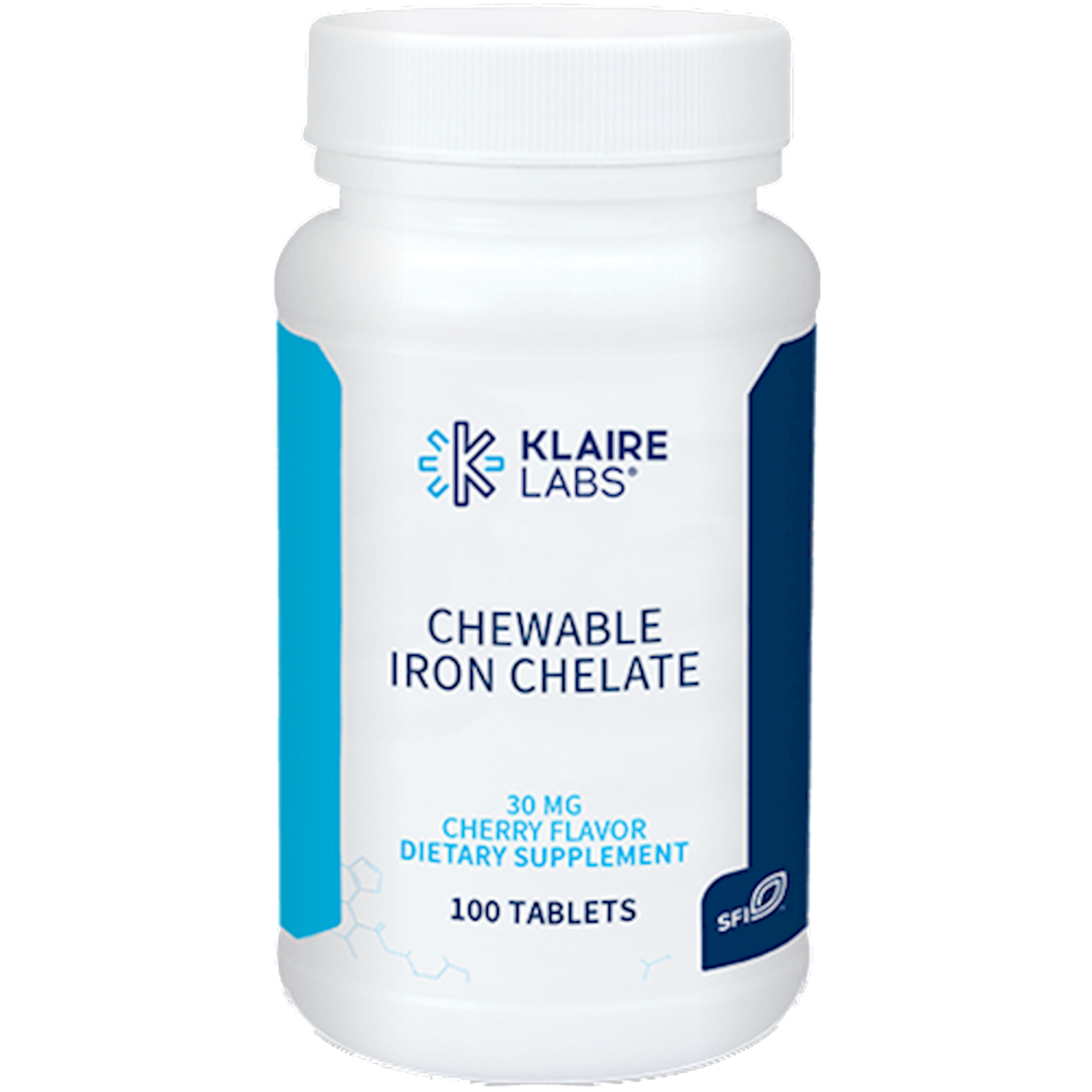 Chewable Iron Chelate 100 tabs Klaire Labs