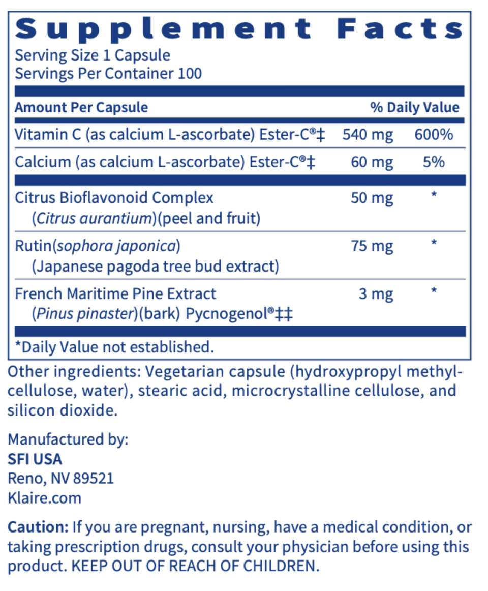 Ester-C Bio 100 caps SFI HEALTH