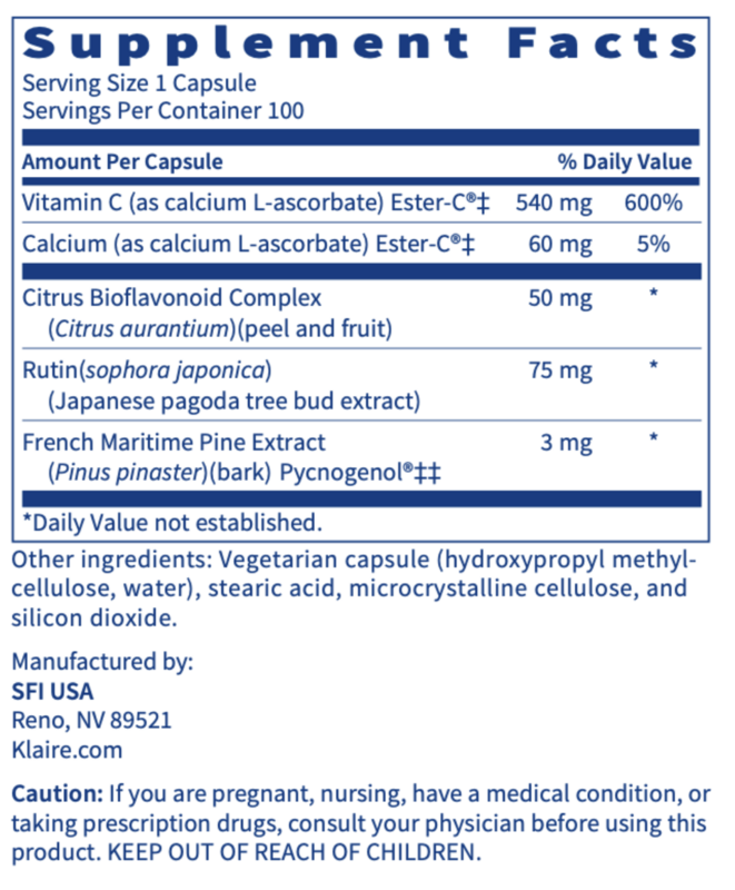 Ester-C Bio 100 caps SFI HEALTH