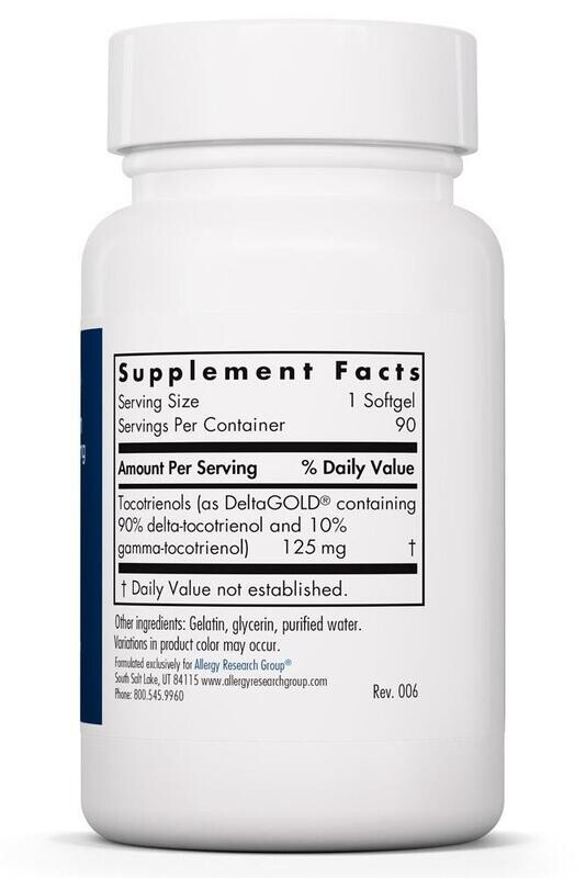 Delta-Fraction Tocotrienols 125 mg  90 gels Allergy Research Group