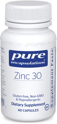 Zinc 30 mg 60 vcaps Pure Encapsulations