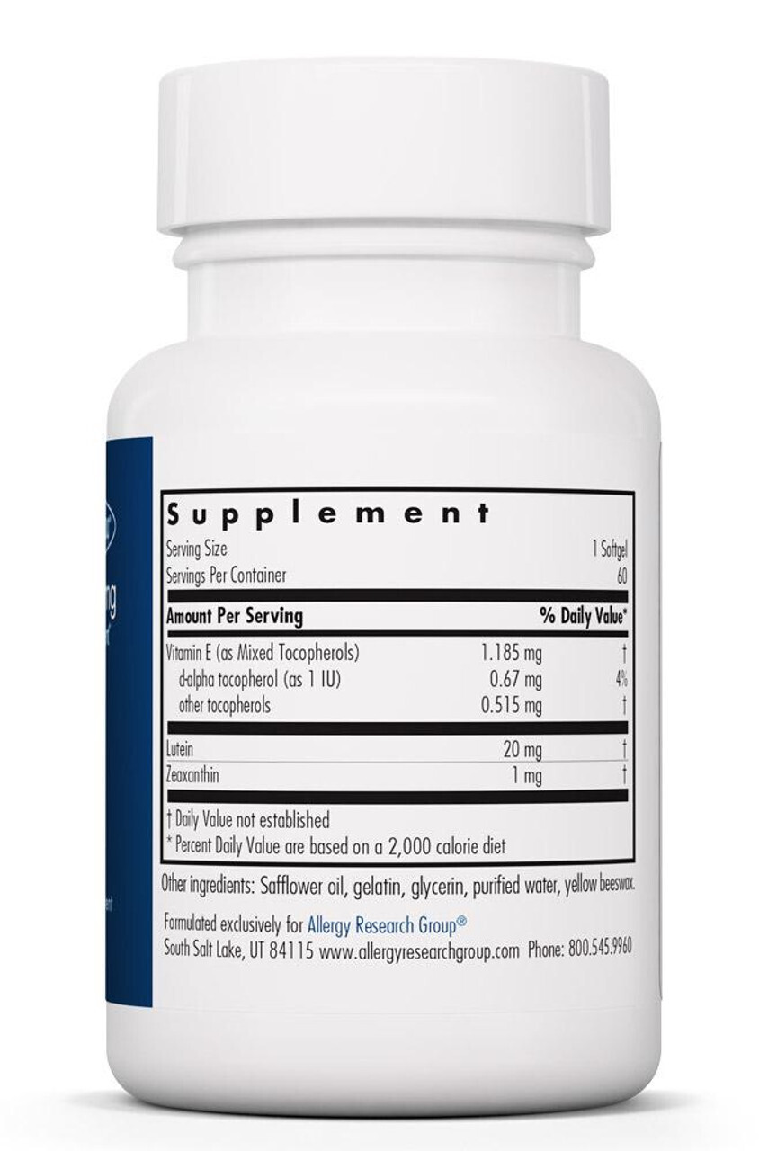 Lutein 20 mg 60 gels Allergy Research Group