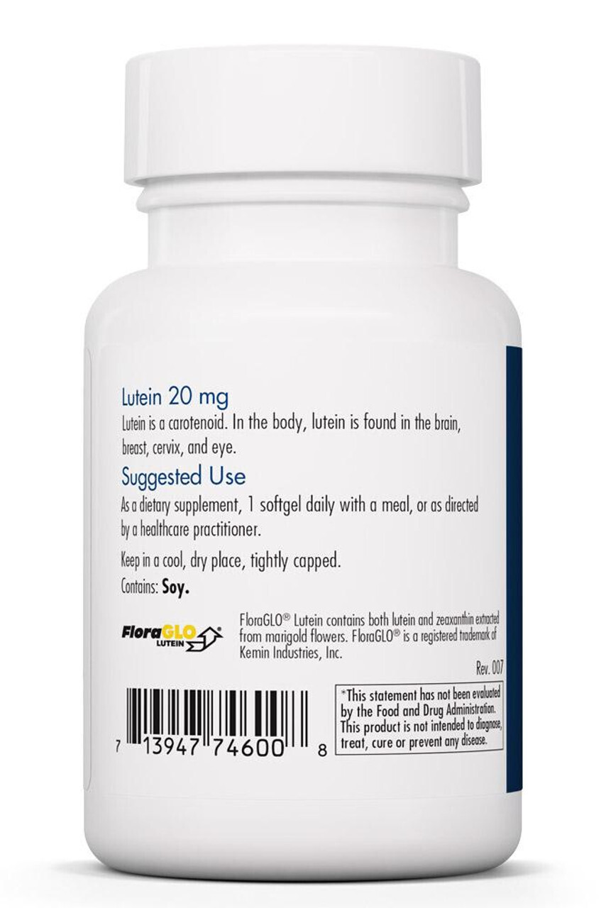 Lutein 20 mg 60 gels Allergy Research Group