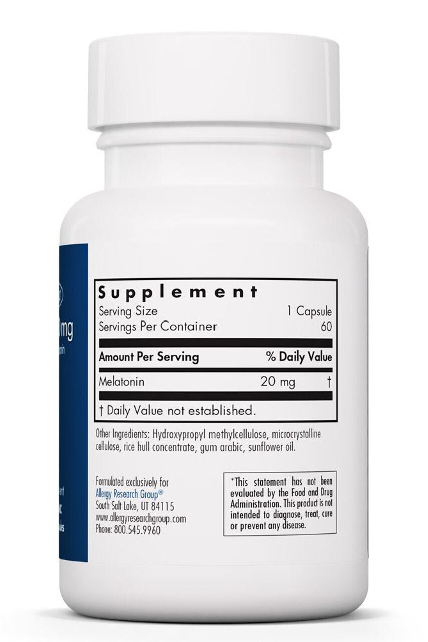 Melatonin 20 mg 60 vegcaps Allergy Research Group