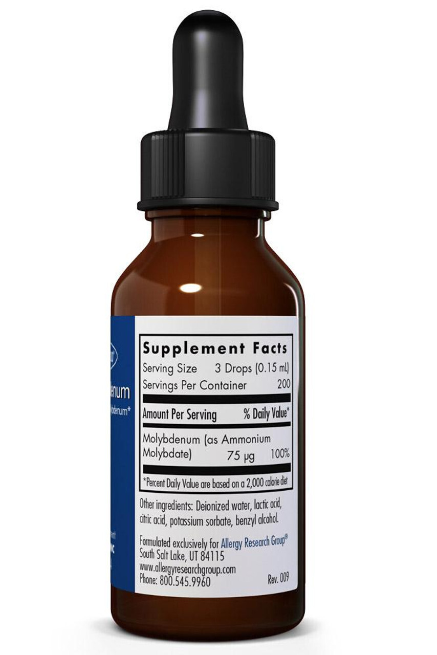 Liquid Molybdenum  30 ml Allergy Research Group