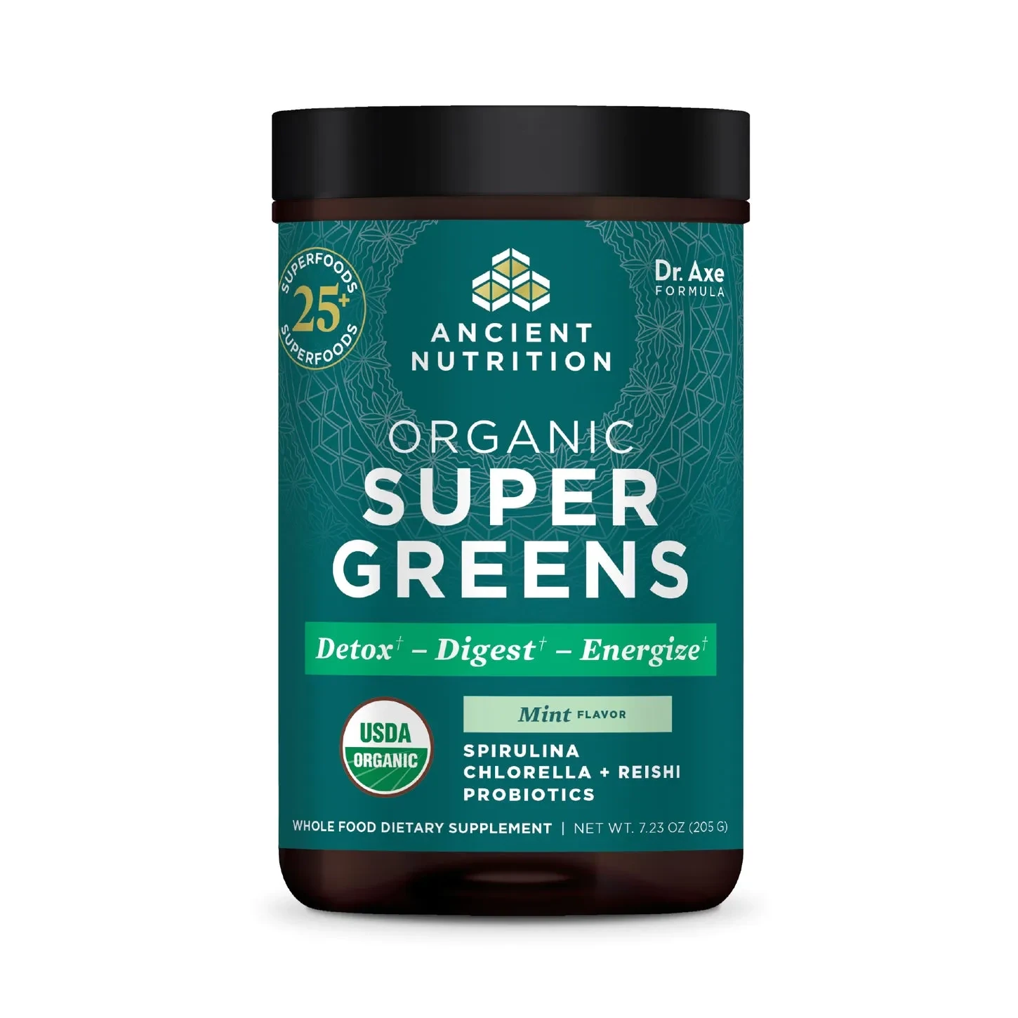 Organic SuperGreens Mint 25 serv Ancient Nutrition