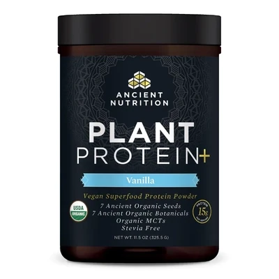 Plant Protein+ Vanilla 12 serv Ancient Nutrition