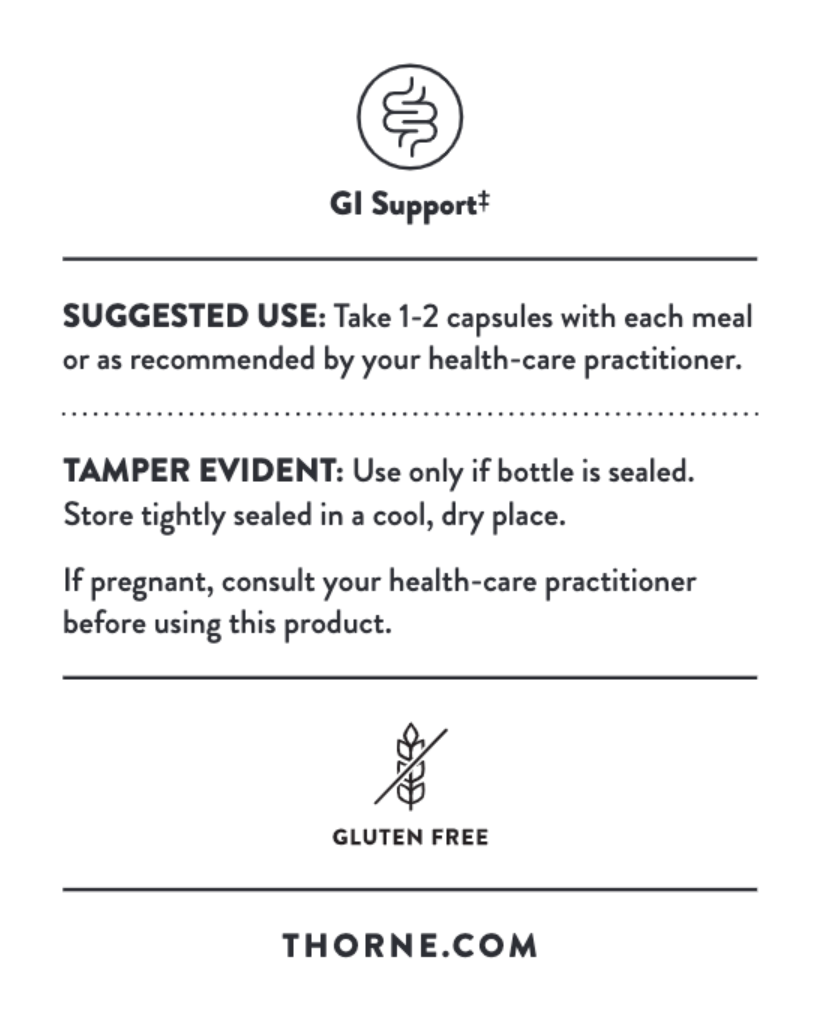 B.P.P. Digestive Enzymes  (Betaine/Pepsin/Pancreatin)  180 caps Thorne