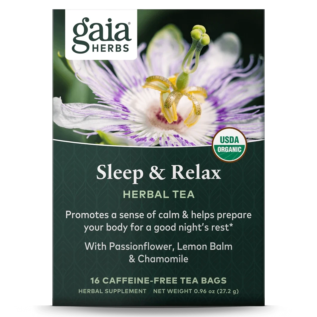 Sleep &amp; Relax Herbal Tea 16 bags Gaia Herbs
