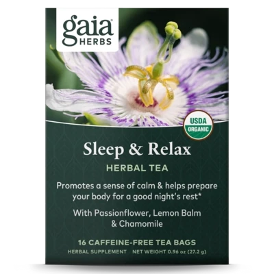 Sleep & Relax Herbal Tea 16 bags Gaia Herbs