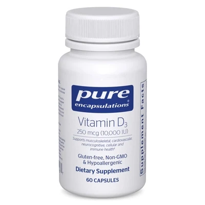 Vitamin D3 10,000 IU 60 vcaps Pure Encapsulations