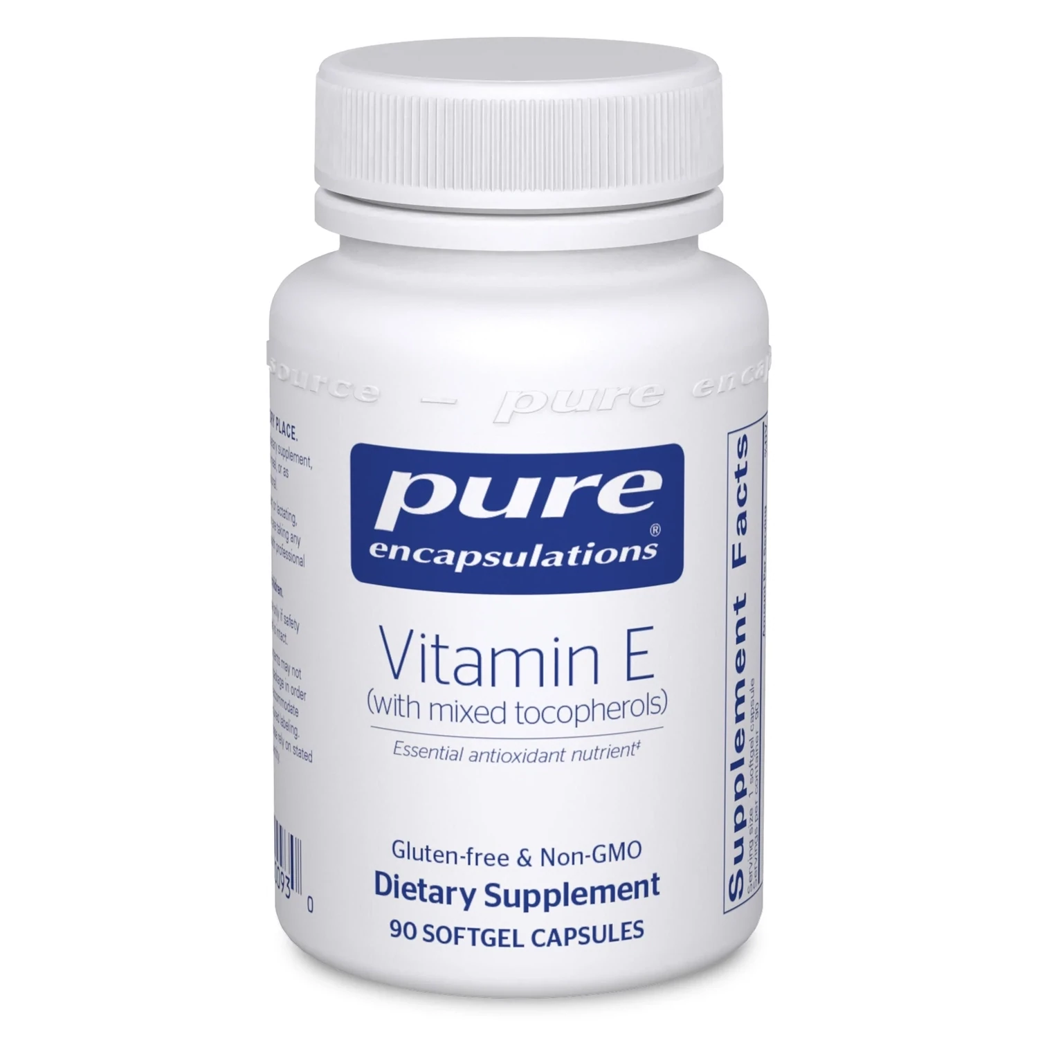Vitamin E (Natural) 90 gels Pure Encapsulations