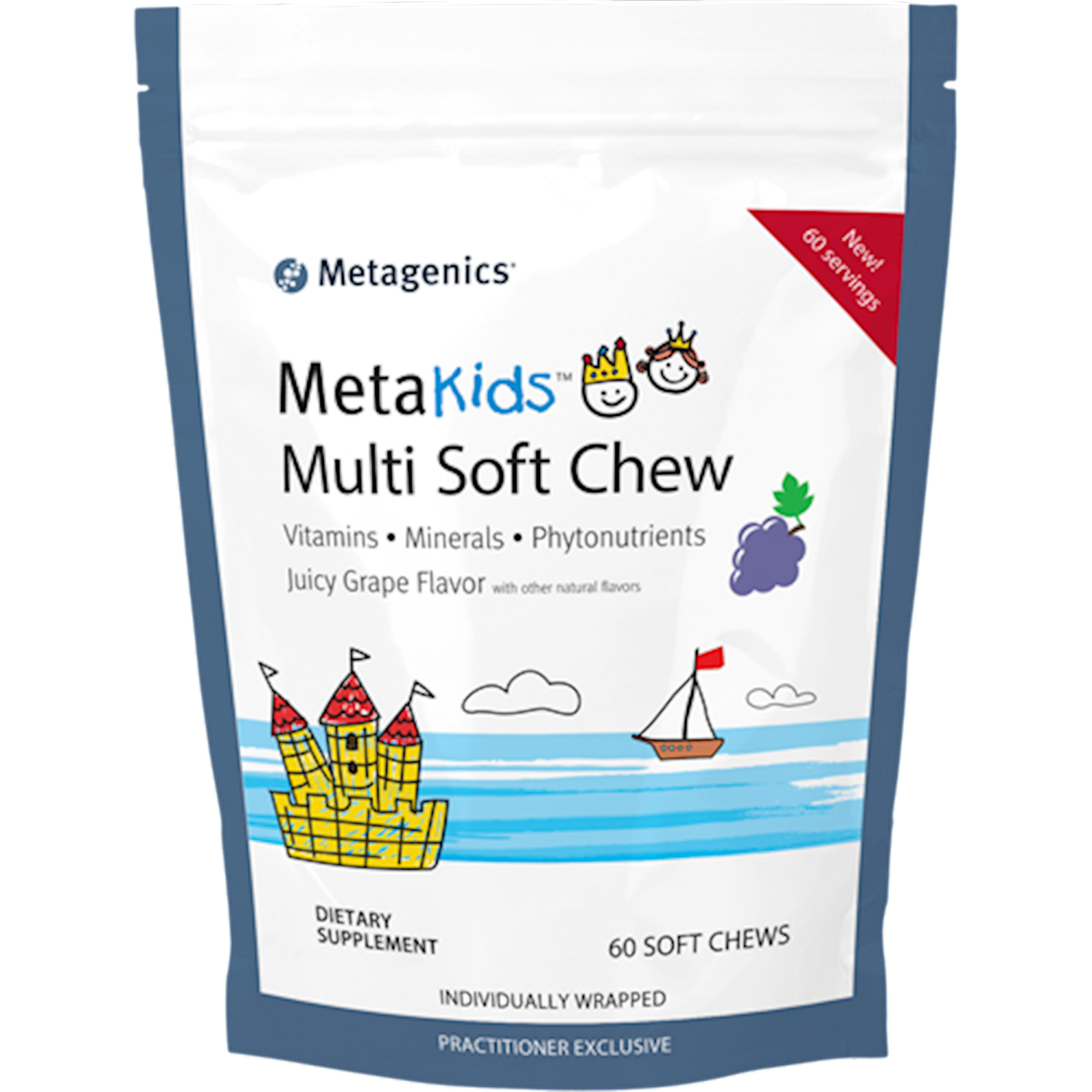 MetaKids Multi Soft Chew Grape 60 chews Metagenics