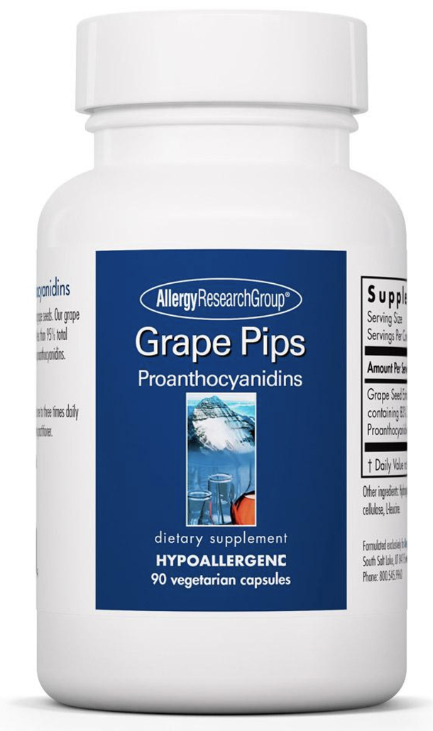 Grape Pips Proanthocyanidins 90 vegcaps  Allergy Research Group