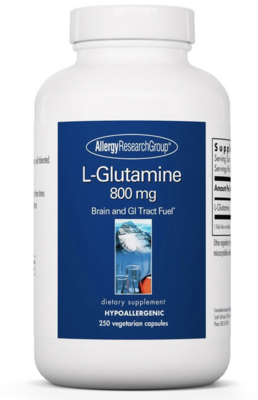 Glutamine 800 mg 250 capsules Allergy Research Group