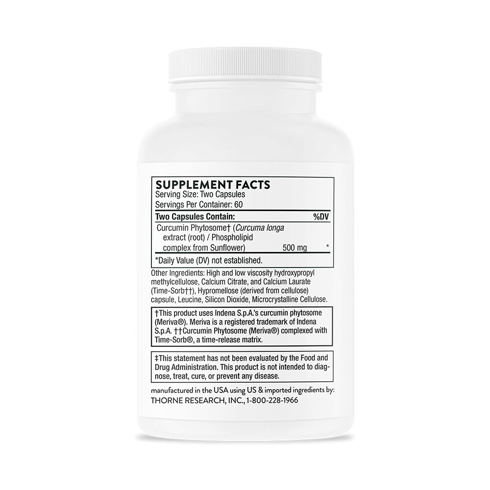 Curcumin Phytosome NSF Meriva 120 capsules  Thorne