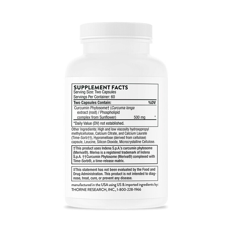 Curcumin Phytosome NSF Meriva 120 capsules  Thorne