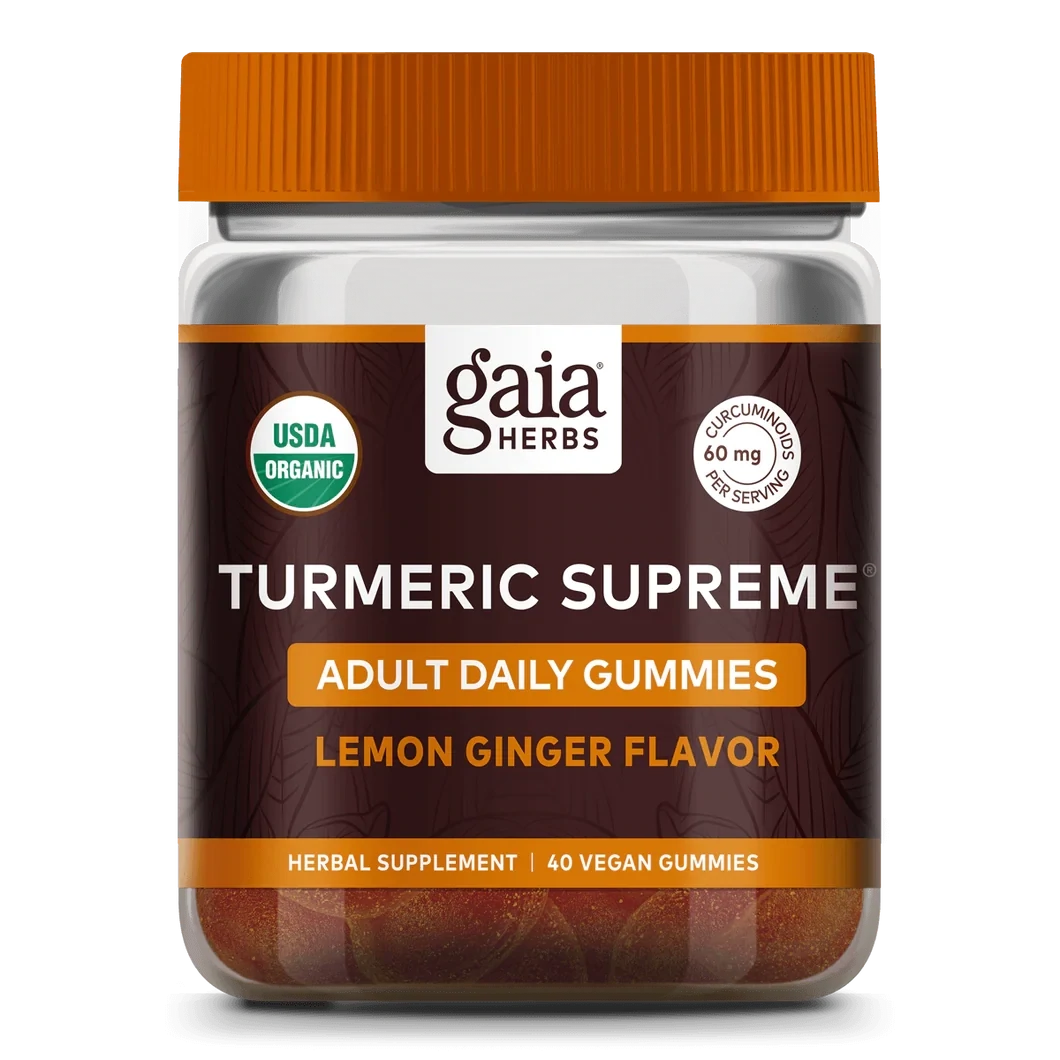 Turmeric Supreme Adult Daily 40 gummies  Gaia Herbs