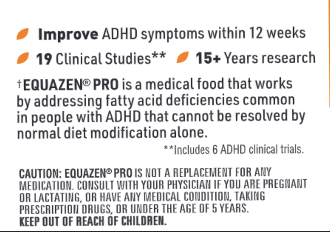 Equazen Pro ADHD Support 90 softgels  SFI HEALTH