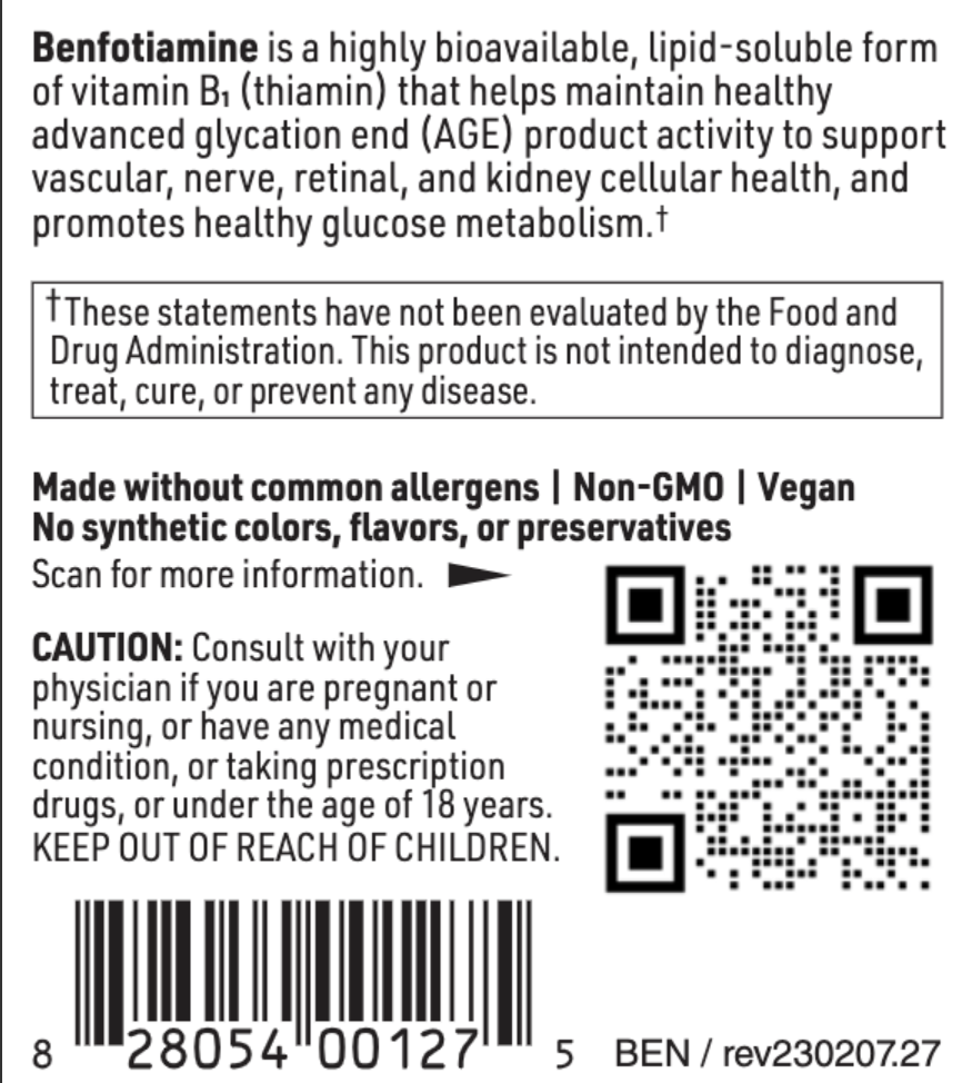 BENFOTIAMINE 150 mg 60 capsules SFI HEALTH