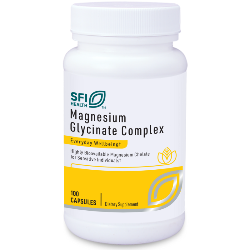 MAGNESIUM GLYCINATE COMPLEX 100 mg 100 capsules SFI HEALTH