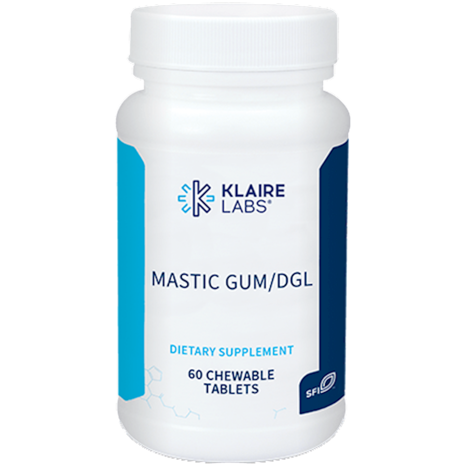 Mastic Gum/DGL 60 chew tabs Klaire Labs
