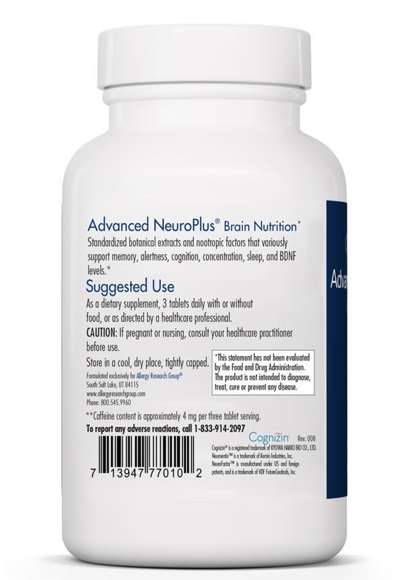 Advanced NeuroPlus 90 vegtabs Allergy Research Group