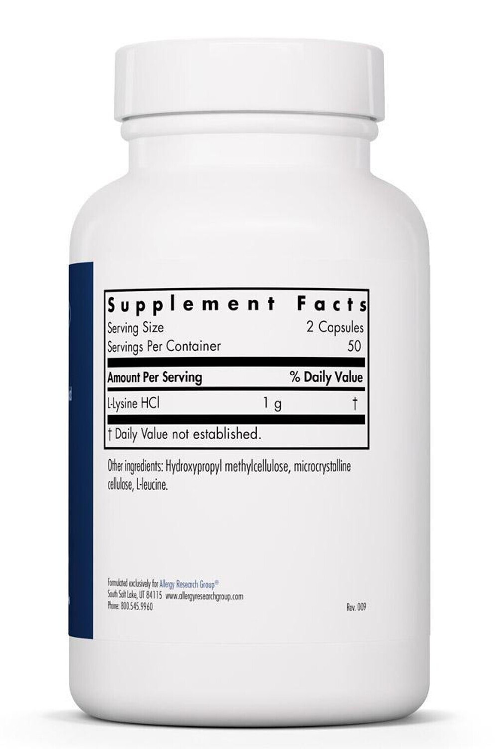 L-Lysine 1g 100 caps Allergy Research Group