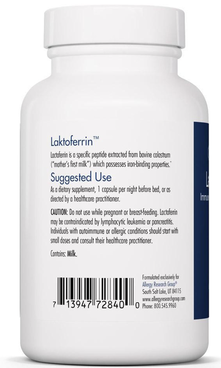 Laktoferrin 90 vegcaps  Allergy Research Group