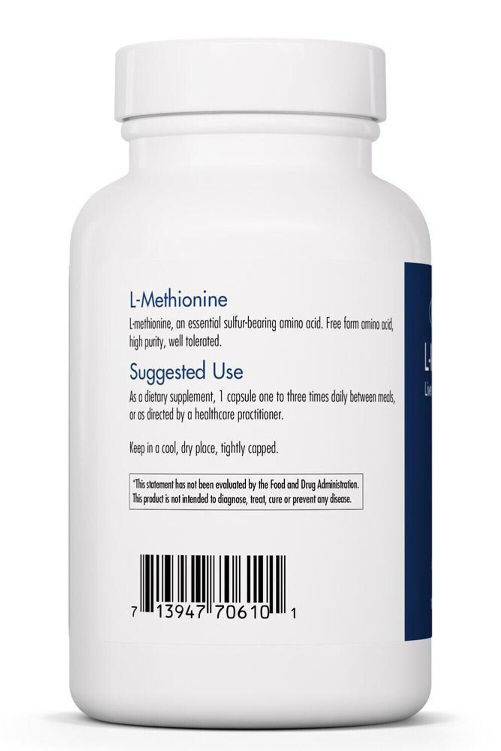 L-Methionine 500 mg 100 vegcaps Allergy Research Group