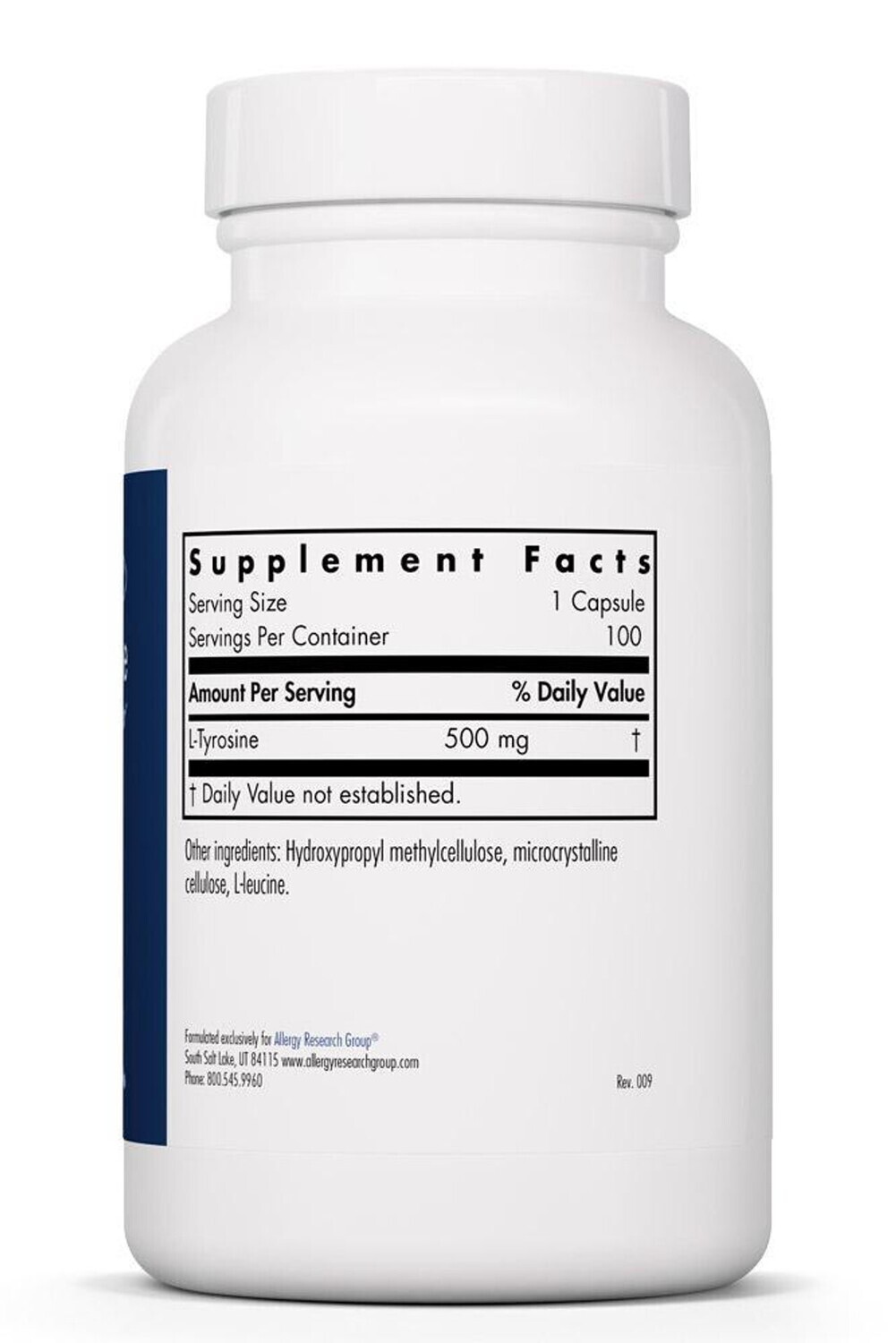 L-Tyrosine 500 mg 100 vegcaps Allergy Research Group
