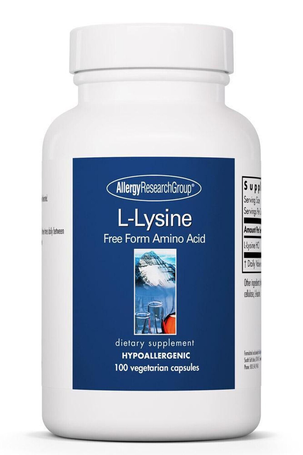 L-Lysine 1g 100 caps Allergy Research Group