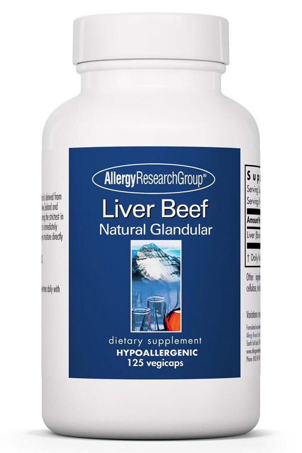 Liver Beef 125 vegcaps Allergy Research Group