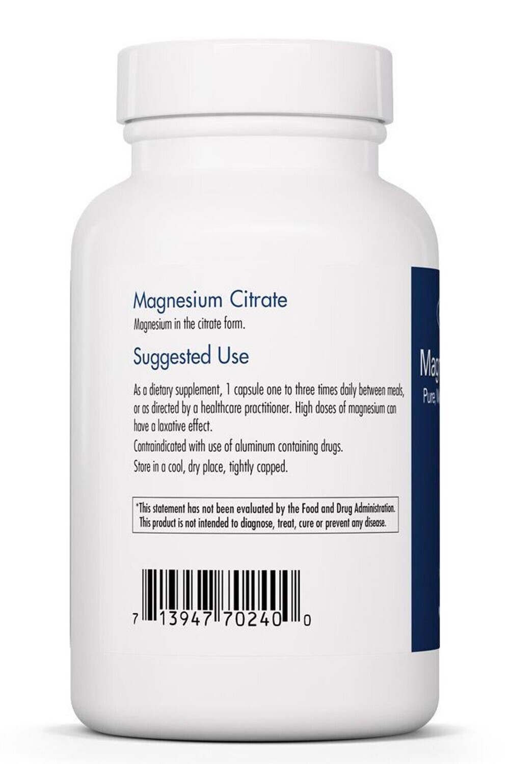 Magnesium Citrate 180 vecaps  Allergy Research Group