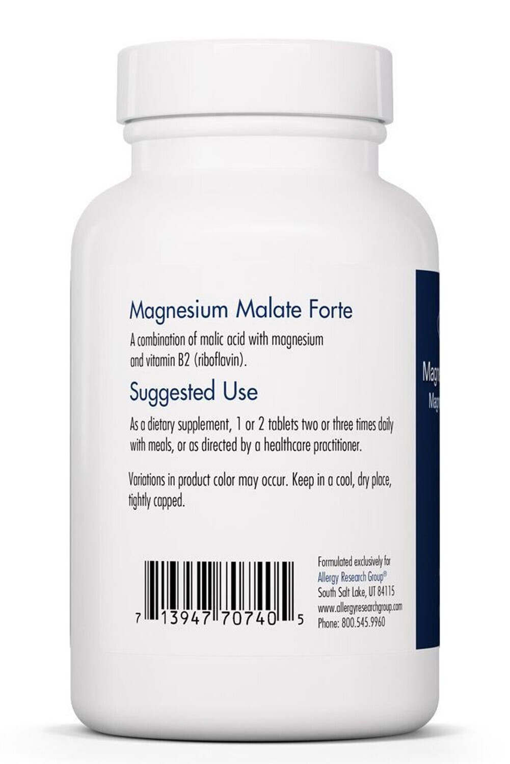 Magnesium Malate Forte 120 tabs  Allergy Research Group