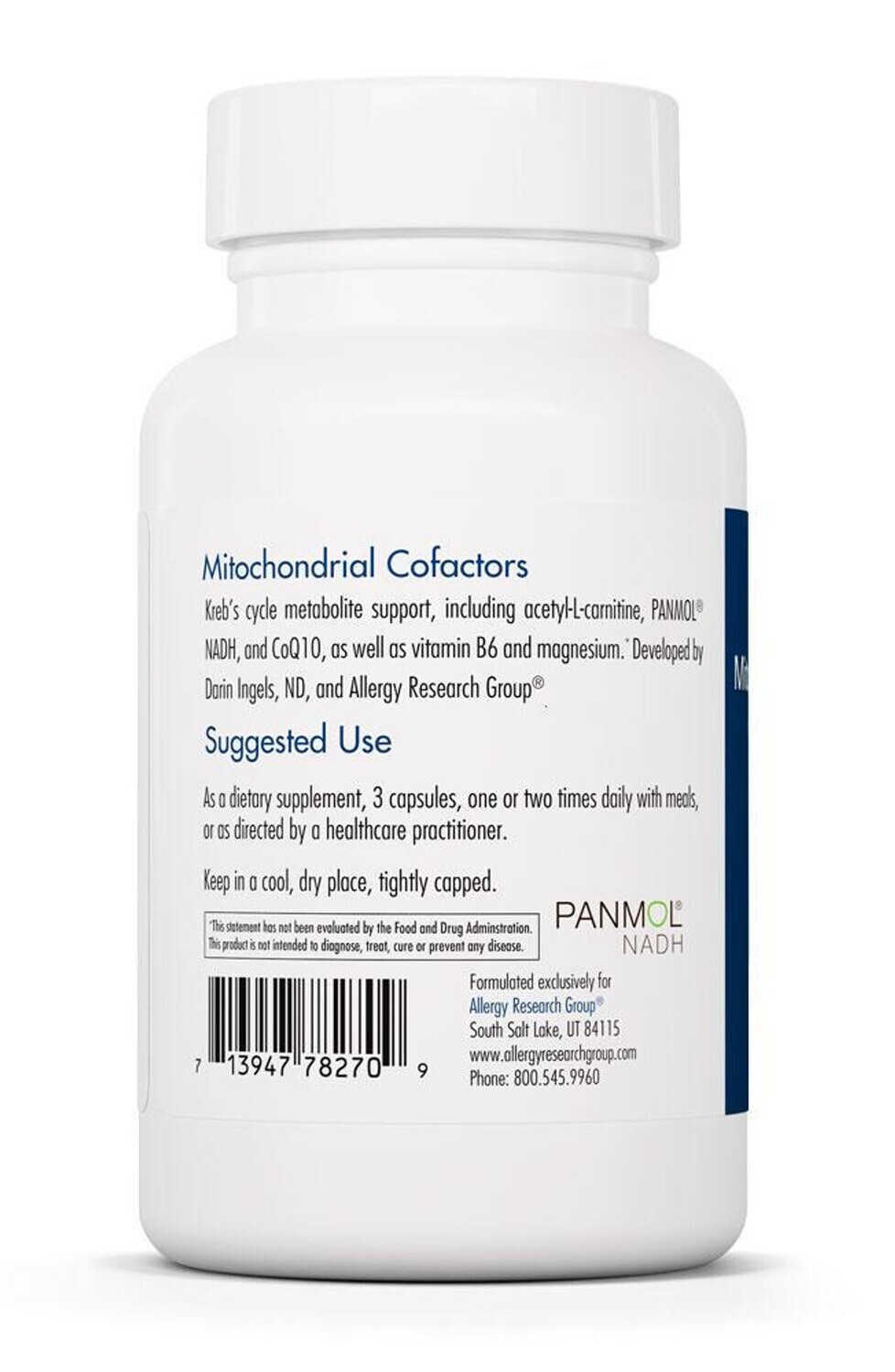 Mitochondrial Cofactors 90 vegcaps Allergy Research Group