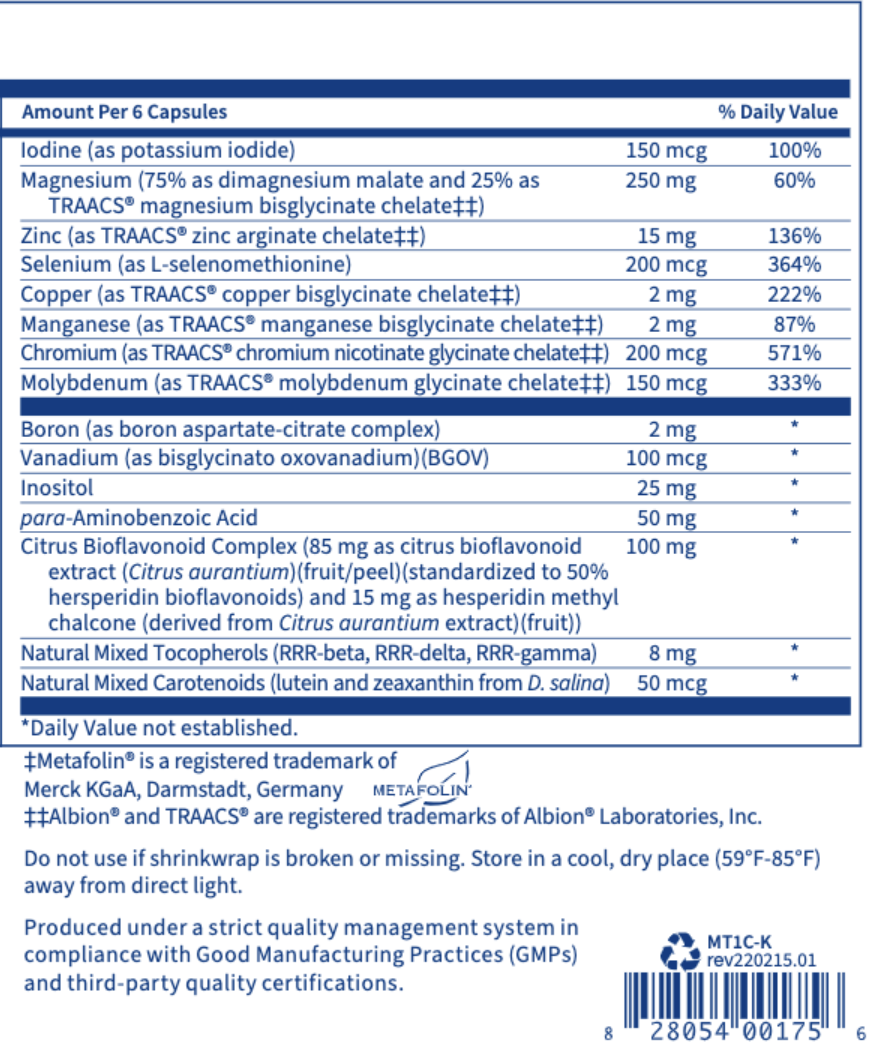 Multithera 1 Capsule Formula Plus K 180 capsules SFI HEALTH