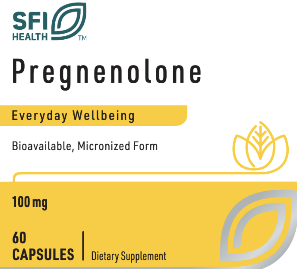 Pregnenolone 100 mg  60 vegcaps  SFI HEALTH