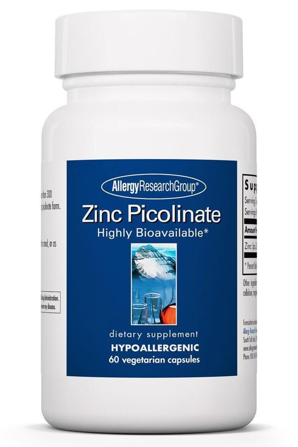 Zinc Picolinate 25 mg 60 vegcaps Allergy Research Group
