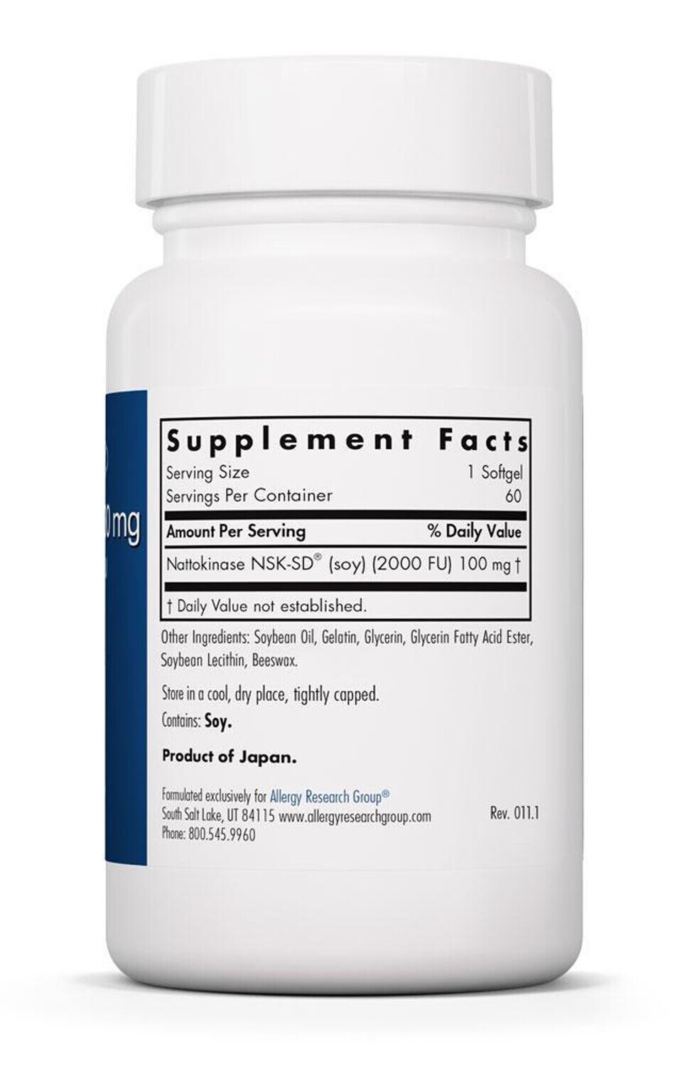 Nattokinase 100 mg NSK-SD® 60 gels   Allergy Research Group