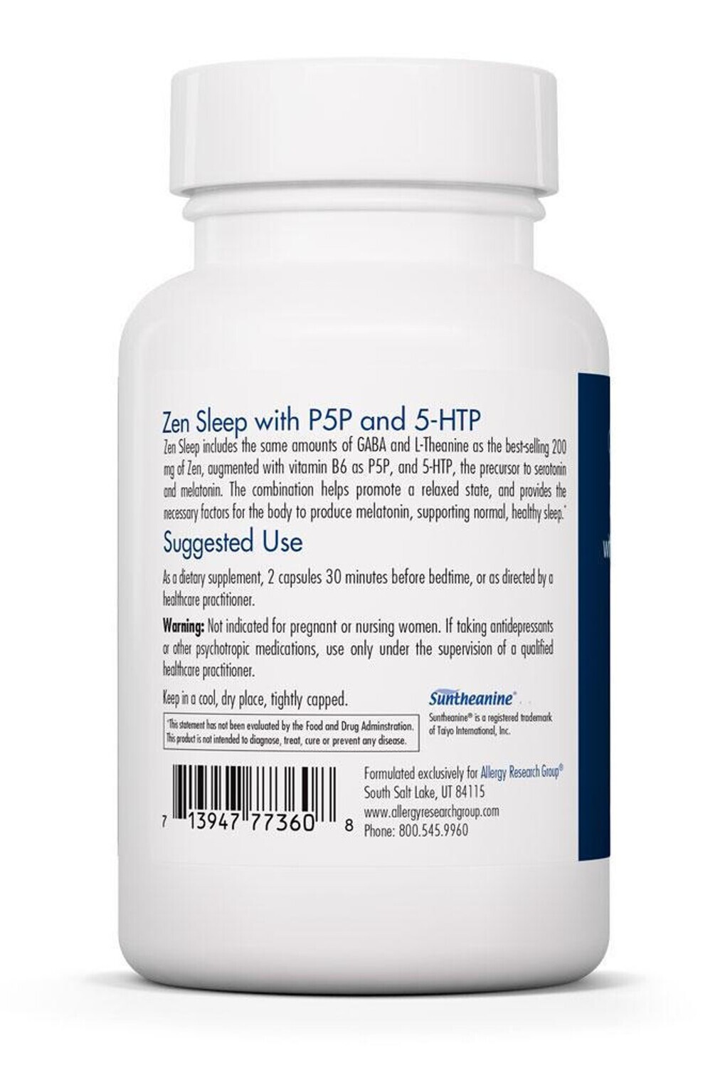 Zen Sleep with P5P and 5-HTP 60 vegcaps Allergy Research Group