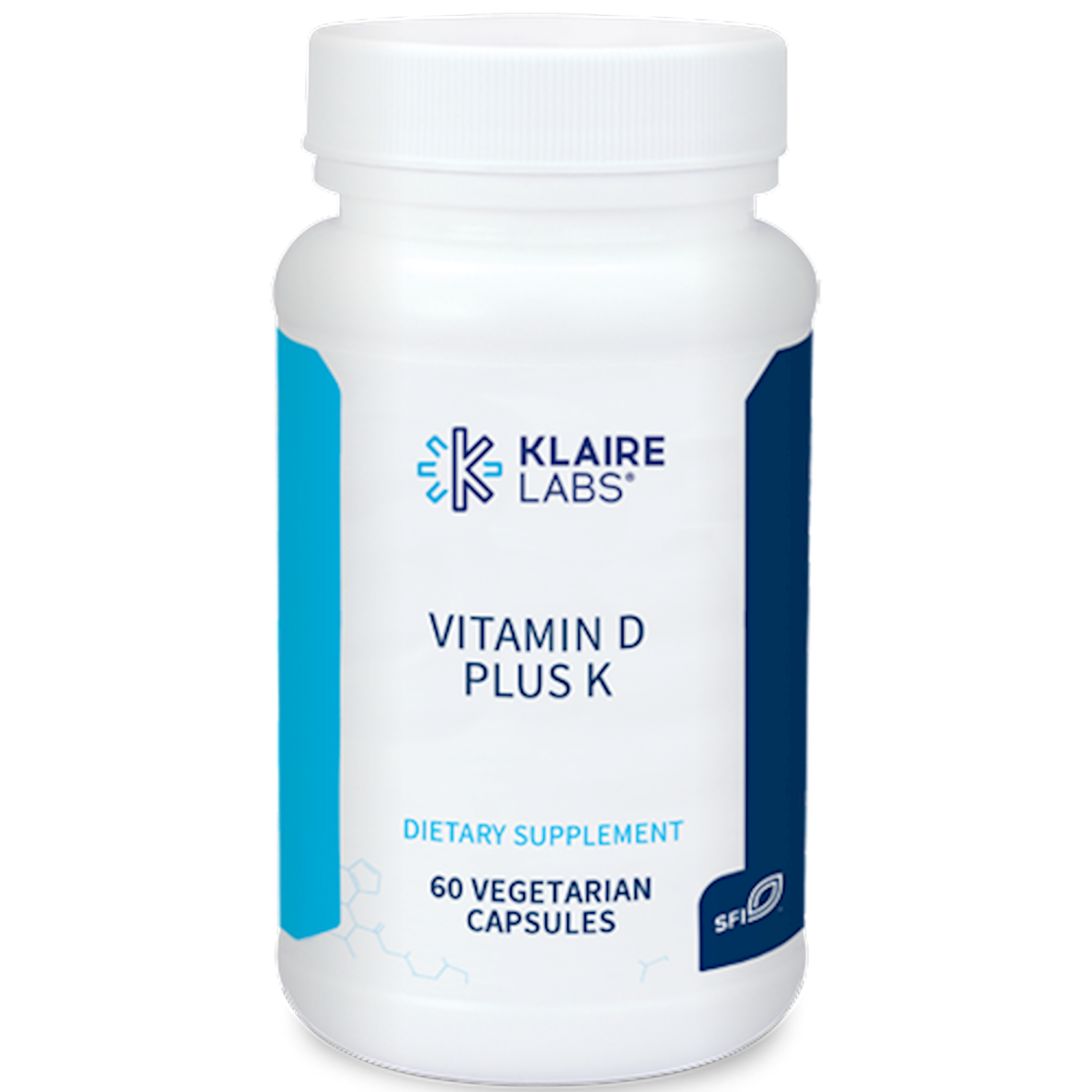 Vitamin D Plus K 60 vegcaps Klaire Labs